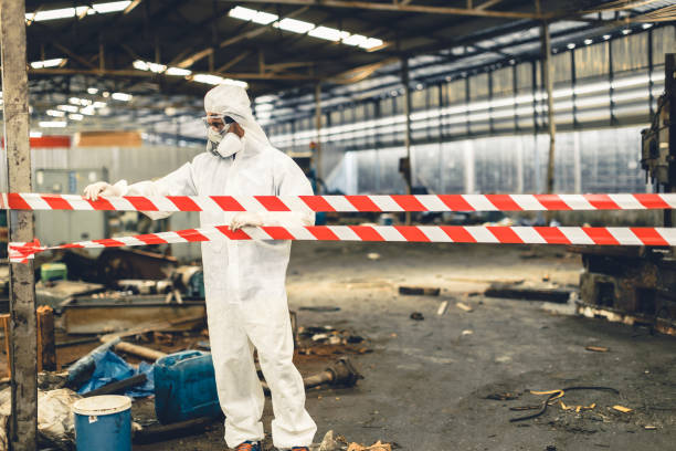 Professional Infectious Disease Decontamination technician working in Black Mountain, NC